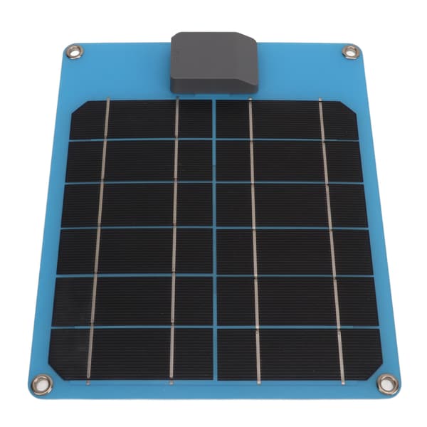 5W 5V Solcellepanel Monokrystallinsk Strømgeneratorpanel Batteriladersett for Bil Båt Tilhenger Bobil Blå