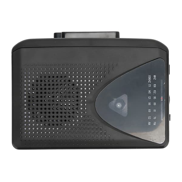 Retro Stereo Kassettspelare 2 Laddningsmetoder Bärbar Klar Högtalare Inomhus Utomhus Svart