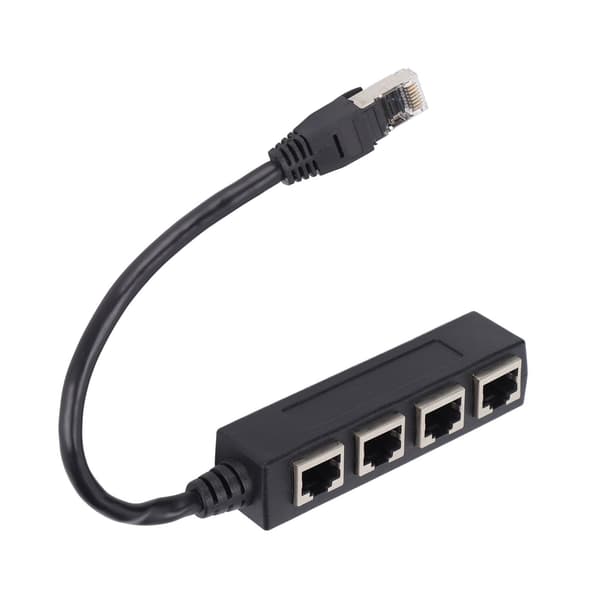 RJ45 Splitter Adapter 1 til 4 Port Fleksibel Transmission Fremragende Forbindelse Netværkskabel Adapter
