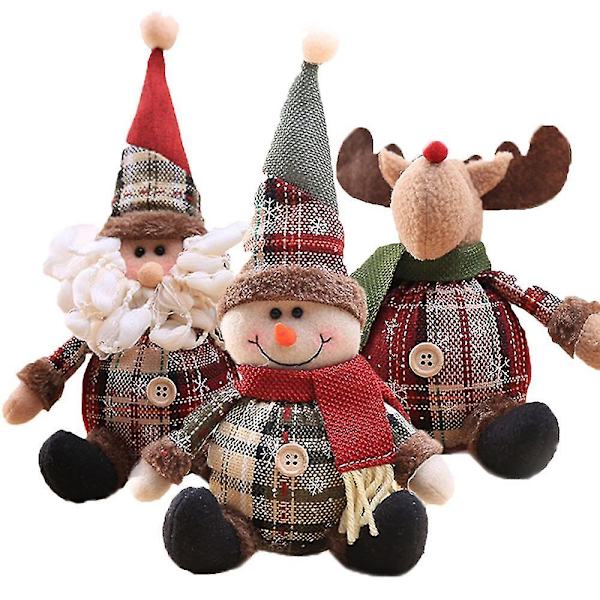 Juldocka Jultomten Snögubbe Älg Plyschleksaker Dekor Presenter Cute santa