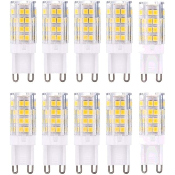 G9 LED-lampor, 5W ekvivalent 40W halogenlampa Vit 6000K flimmerfri Energisnål Ej dimbar (pack med 10) [Ene