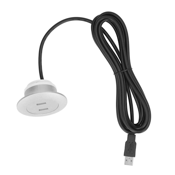 Infälld Dubbel USB-Laddningsuttag Silver Hemmabruk