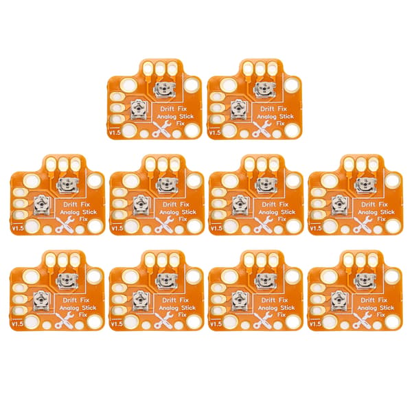 10-pak Universal Gamepad Joystick Drift Reparationskort 3D Thumb Stick Fix Mod til PS4 PS5 XBOX Guld