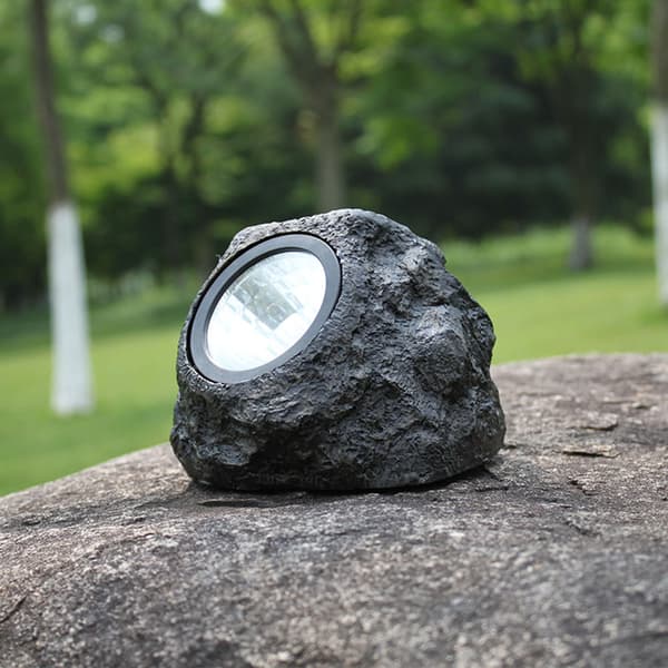 Vattentät Solcellsdriven LED Gräsmatta Lampa Utomhus Simulerad Stenlampa