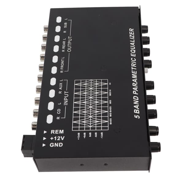 Bile Audio Equalizer Justerbar 5 Bånd Presis Tuning EQ Tuning Crossover Forsterker Grafisk Equalizer