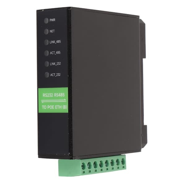 RS485 til RJ45 Ethernet Seriel Server Dual Channel Skinne Montering 1200 til 115200bps RS232 til RJ45 Ethernet Modul