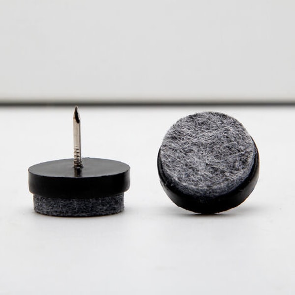 30 stk Møbelfiltpuder Ben Negle Nylon Ben Negle Bordben Skabsbeskyttelse 22mm Sort