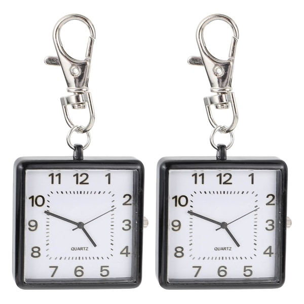 2st Nyckelringsklockor Mode Enkla nyckelringsklockor Hängande klockor Quartz Watches