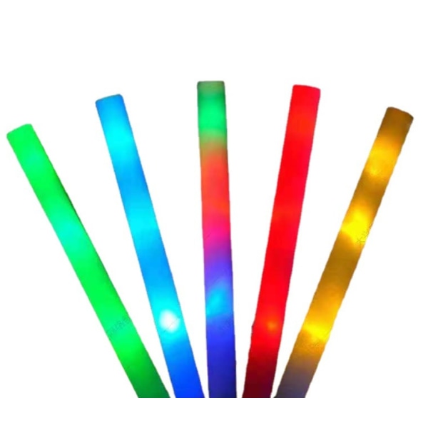 Glow Sponge Sticks Glow Sticks Cheer Sticks Glow Sticks Cheer Sticks Festlegetøj ([Farverig] Shop opgraderet inverter Model Five Pack),