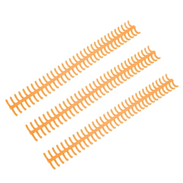 10 ark 34 hull plast splittringperm flyttbar bindesløyfe 12 mm diameter oransje