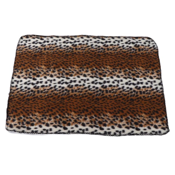 Blødt plys leopardprint hundetæppe, maskinvaskbart til små kæledyr