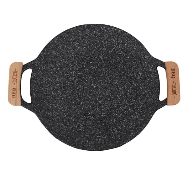 Rund Nonstick Metall BBQ Grillpanne Multifunksjonell Utendørs Camping Grillplate