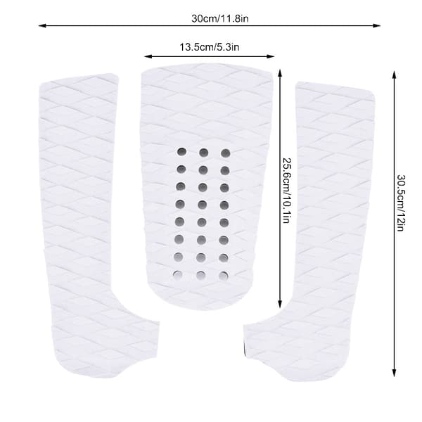 1 Set EVA Surf Surfbräda Halkskydd Pad Short Board Foot Pad (vit)