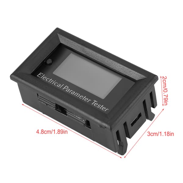 7 i 1 OLED elmätare - spänning, ampere, ström, effekt, energitestare (33V/10A, vit)