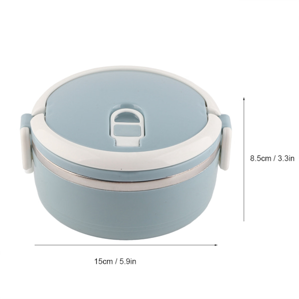 Bärbar Lunchbox i Rostfritt Stål, Blå, för Risnudlar