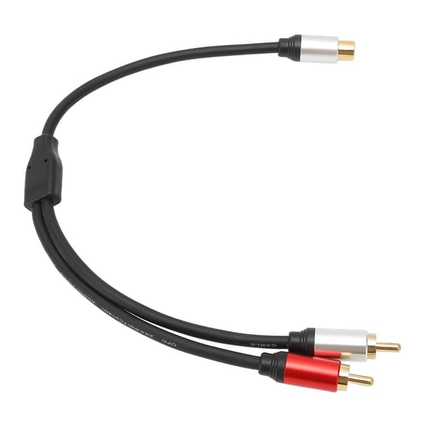 1RCA Han til 2RCA Hun Y Splitter Kabel Forlænger til TV Subwoofer Forstærker Laptop