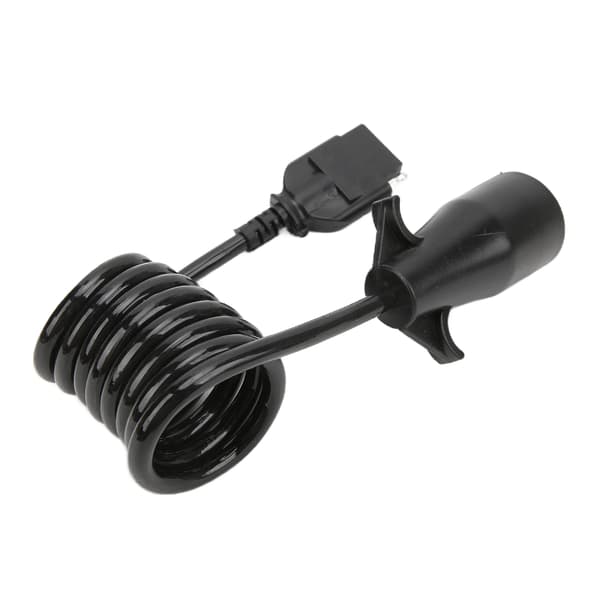 7-vejs Rund til 5-vejs Stift Flad Spiral Trailer Connector Adapter Stik Messing Terminal Ledningsadapter til Båds Trailere