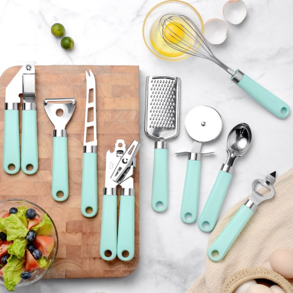 Plasthandtag Flasköppnare Ostskärare, Köksutrustning Gadget Set (svart Flasköppnare),