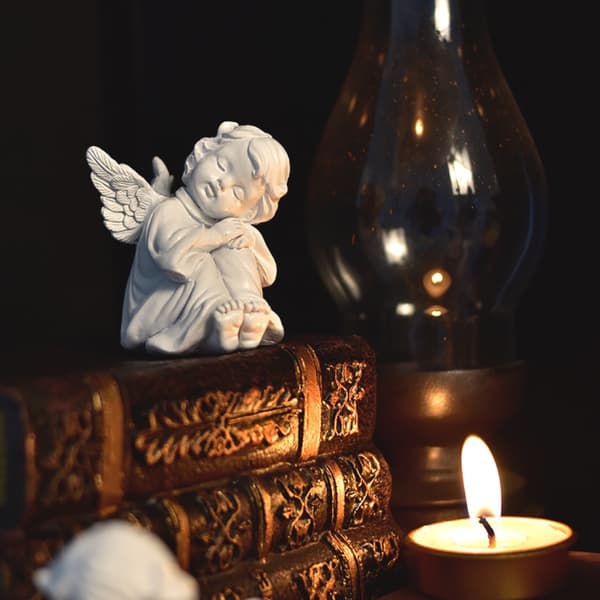 Engel Resin Hage Statue Fe Skulptur Hjem Dekor