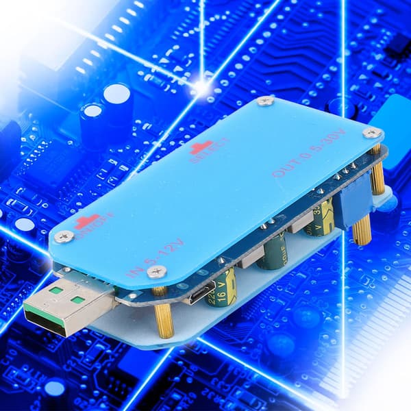 USB Step Up Down Strømforsyningsmodul 5V til 12V Boost Buck Converter 0.5V til 30V 2A 15W