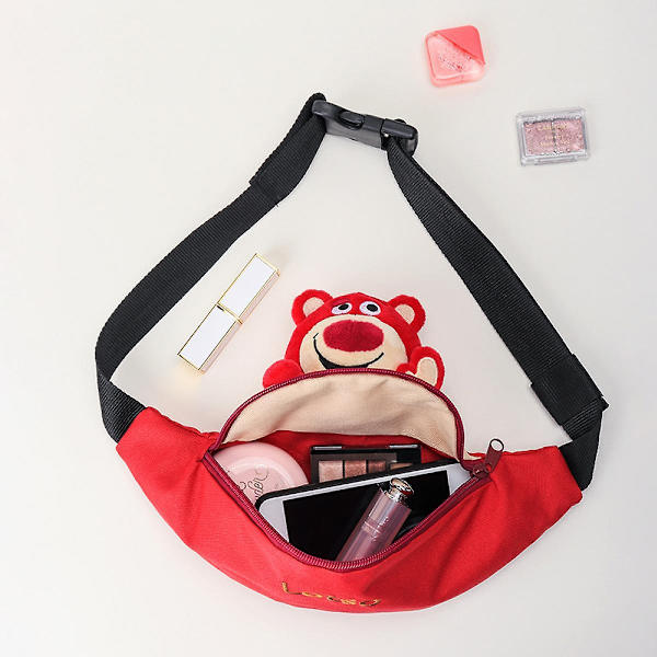 Strawberry Bear Doll -vyötärölaukku Opiskelijan uusi rintalaukku Trendikäs Ins One-olkainen lähettilaukku A916-329