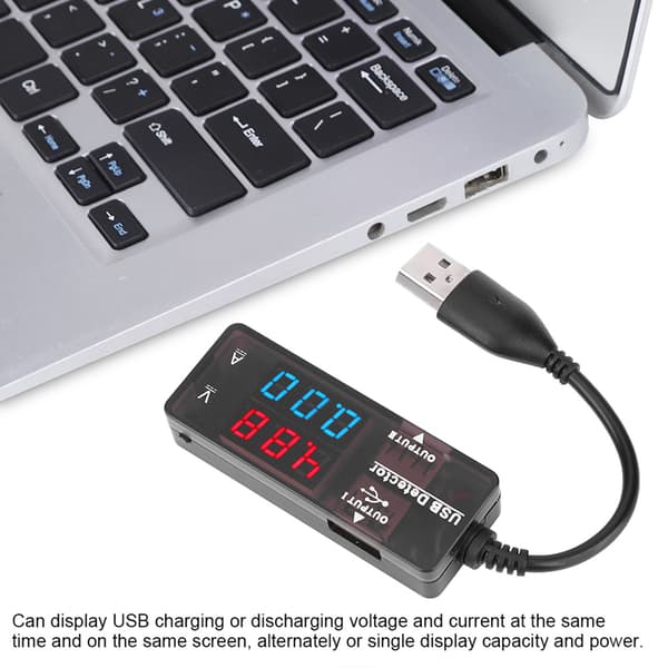 Dual Display USB Jännite- ja Virranmittauslaite - YB26VA