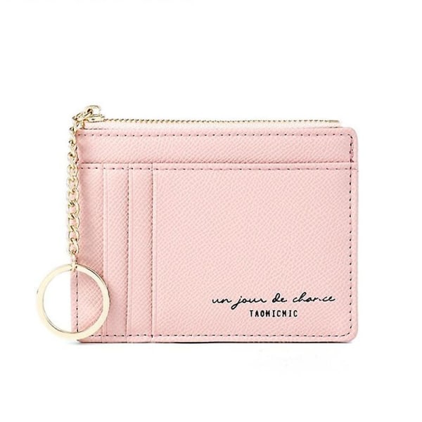 Mini nyckelring liten plånbok pink