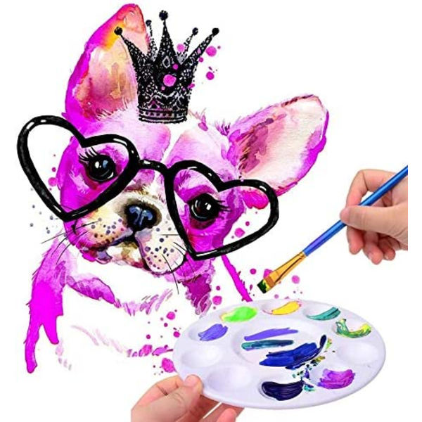Malerbakkepalet, plastikfarvebakker til børn eller studerende, der maler til skoleprojekter eller kunstklasser - 12 stk.