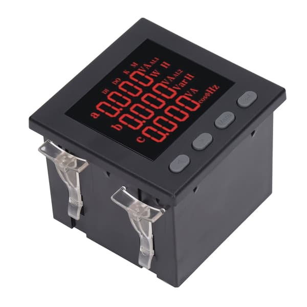 3-fas digital amperemeter intelligent multifunktionell energieffektivitetsmätare AC220V