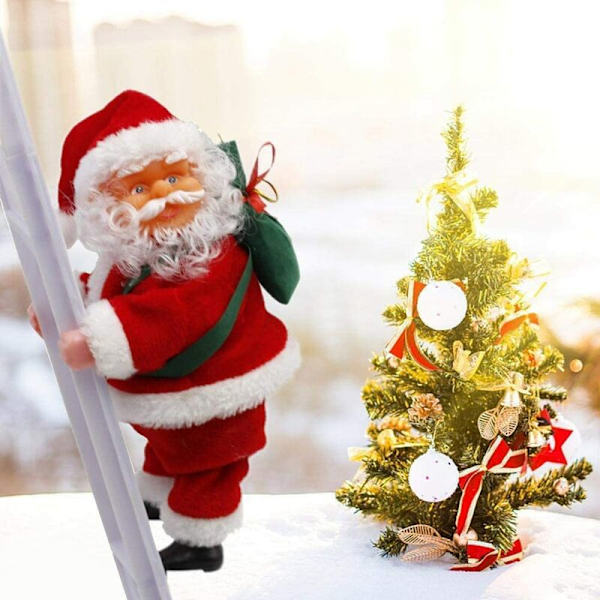 Tomtens hiss juldekoration (vit enkel stege)