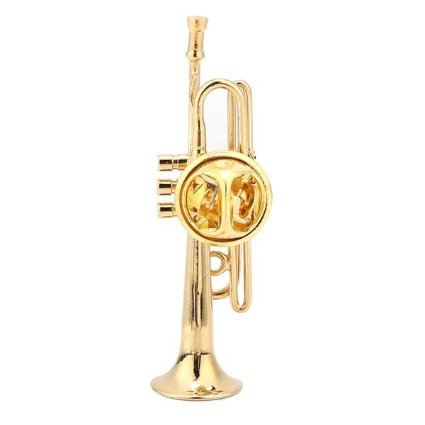 Form Brosch Kvinnor Klänning Klämma Musikinstrument Presentförpackning