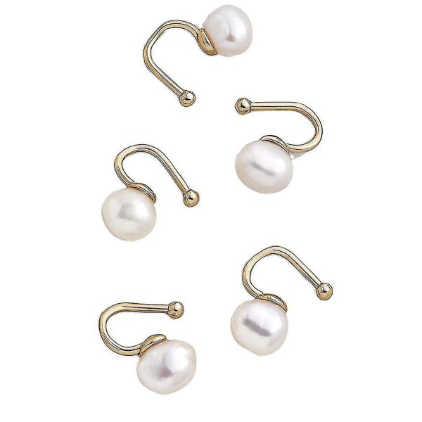 örhängen Natural Shell Pearl Justerbara unisex kopparöronklämmor för dagligt bruk