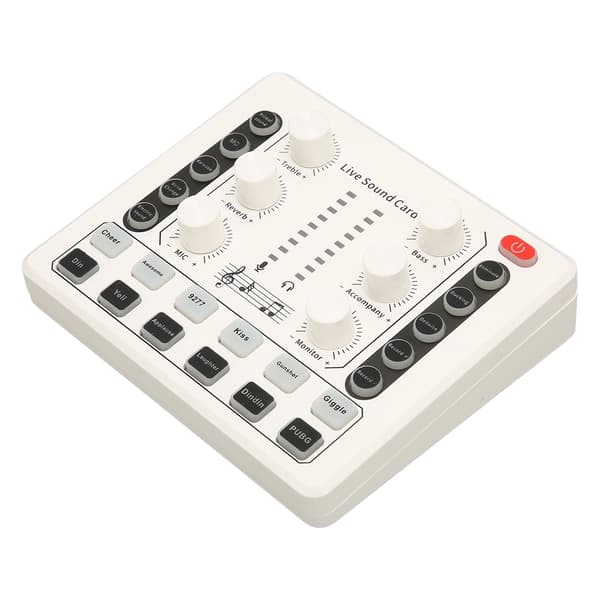 Live Ljudkort Multipla Röst Effekter Mini Mixer Board för Streaming Hem KTV