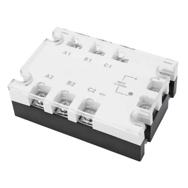 3-fase solid state-relé DC til AC 25A 3-32VDC 24-480VAC Støyløst Antistøt Pålitelig