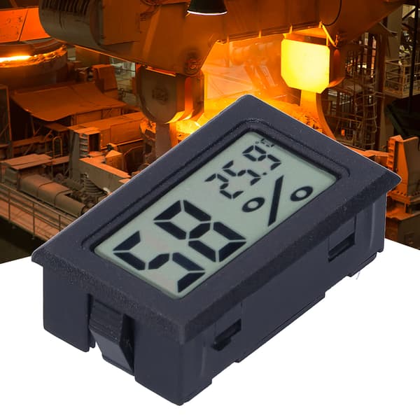 Digitalt Display ABS Indendørs Termometer til Smart Home FY11001 Sort