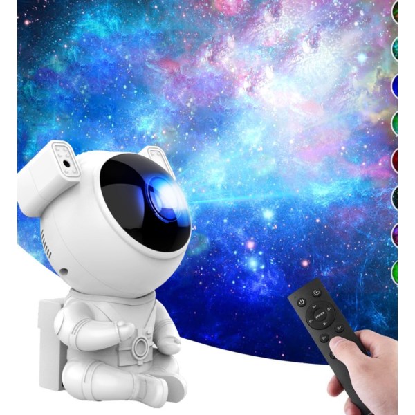 Astronaut stjärnlampa stjärnklar projektion laser nattlampa atmosfär lampa nät röd barngåva nattlampa