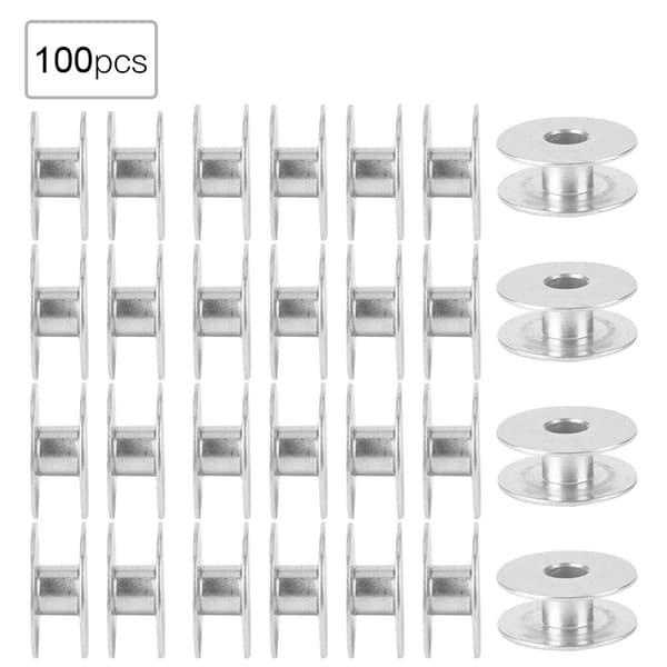100 aluminiumspoler til flade symaskinedele