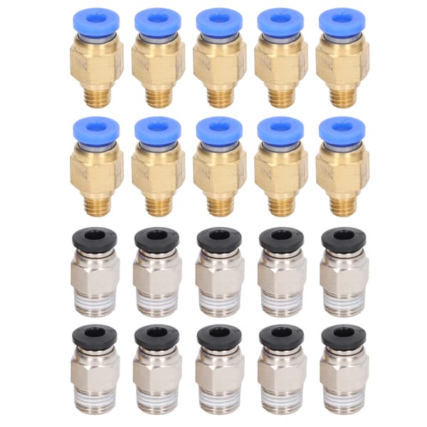 20 stk. 3D-skriver Pneumatisk kobling PC4-M6 PC4-10 Tilbehørssett for Creality Ender 3
