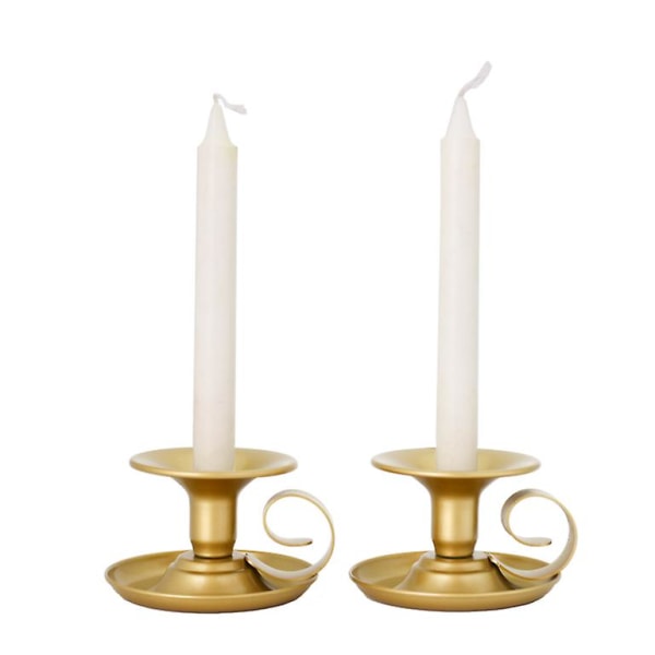 Ljusstake ornament (2 stycken) guld