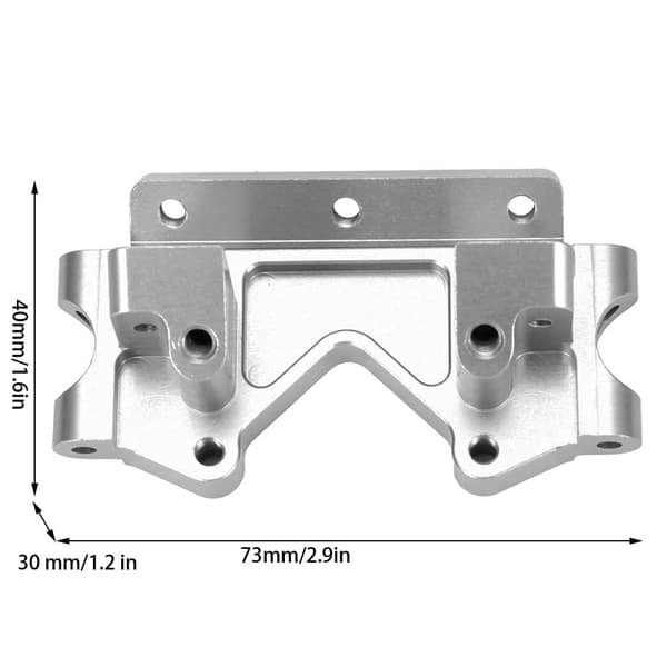 Racing Car Traxxas Rustler Slash Stampede Framvägg i Aluminium (Silver)
