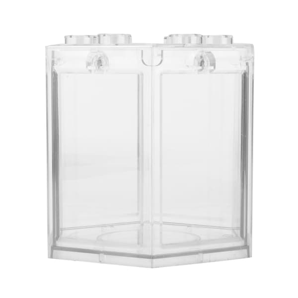 Bærbart Mini Heksagonalt Akvarium Transparent Kontordekorasjon