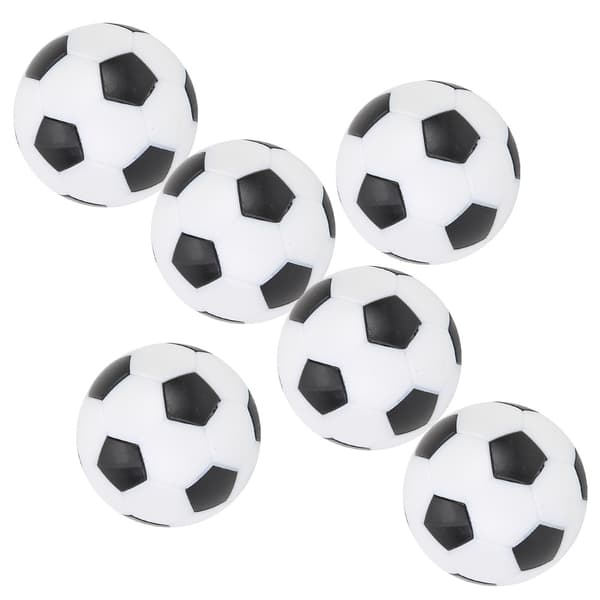 Reserve mini plastik sort/hvid fodbold (6 stk) til bordfodbold