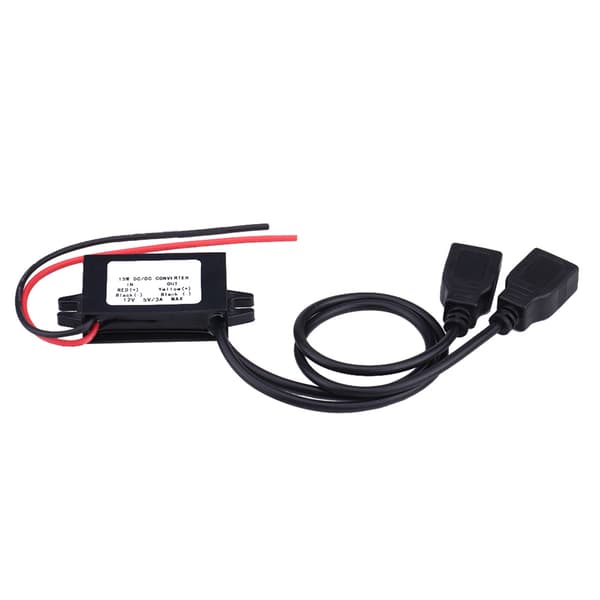 12V till 5V Dubbel USB Billaddar Adapter Modul för Motorcykel Telefonladdning