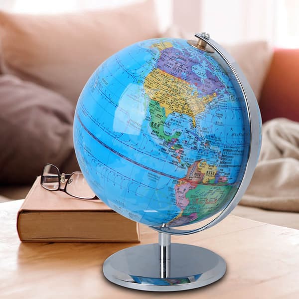 Pedagogisk legetøj: 20CM Globe med LED-lys og metalbase