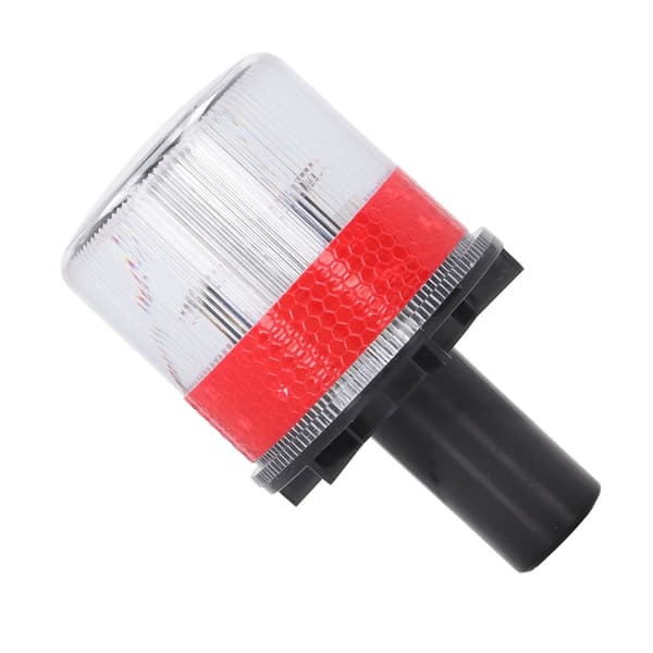 Soldrevet LED Strobe PC Shell Reflekterende Vandtæt Switch Beacon Advarselslys Sikkerheds Strobe