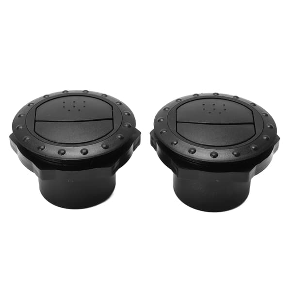 2:a Svart ABS Universal Luftkonditioneringsventilationsutlopp för RV Båt Buss Bil