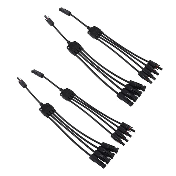 2 Sæt Solpanel Y Gren Parallel Kabel PV Adapter Ledning Han Hun Stik IP67 1000VDC LTY4
