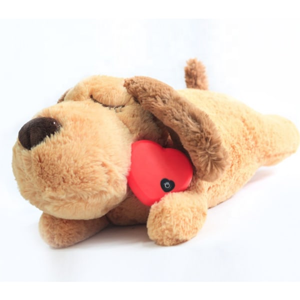 Legetøj Plys Heartbeat Doll Anxiety Companion, Pet Legetøj, Interaktivt Legetøj (Hunde-Gul)