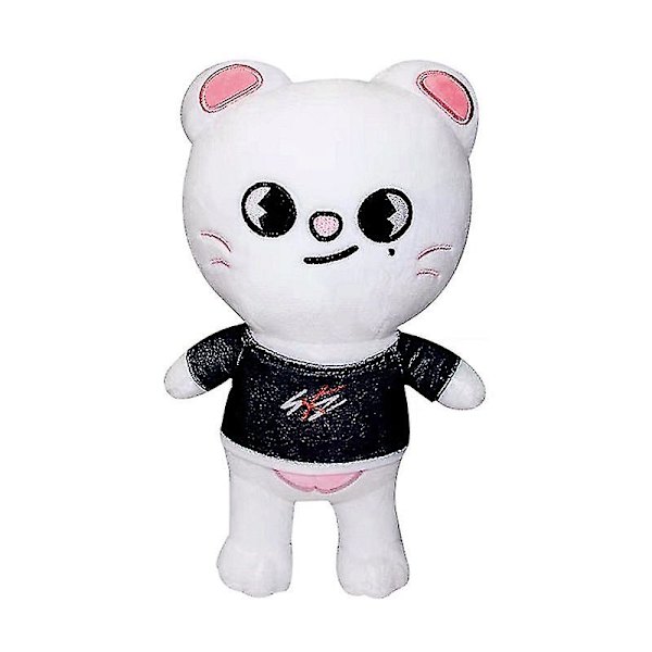 20 cm Skzoo Stray Kids plyschleksak Leeknow Hyunjin Doll A white cat