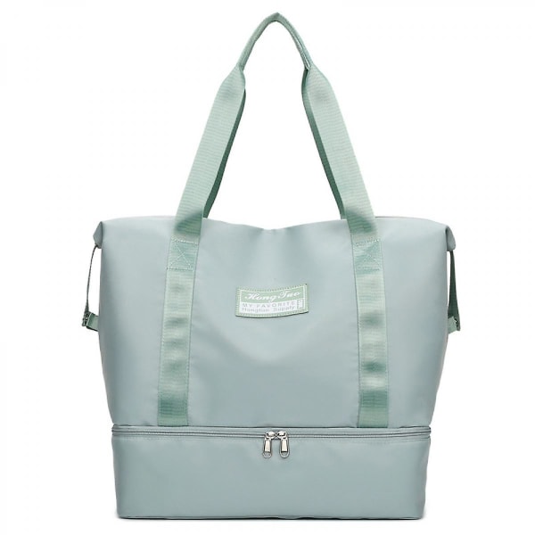 Resväska, Torr- och våtseparationsväska med stor kapacitet, bärbar sportväska, vattentät handbagageväska (grön)